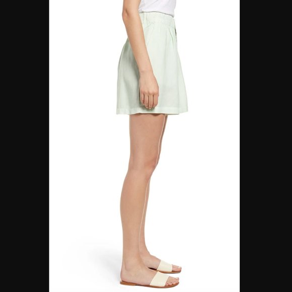 ✨NEW✨ Madewell Linen-Blend Pull-On Pleated Shorts - Eco-friendly Sustainable - Picture 7 of 10